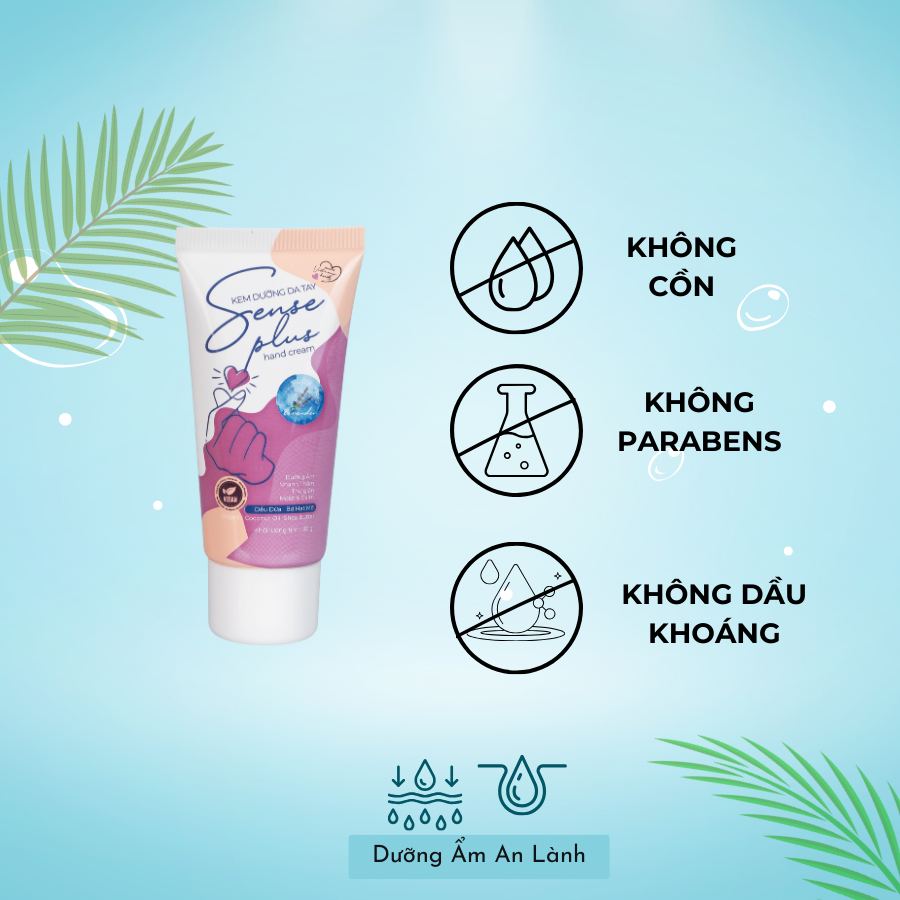 KEM DƯỠNG DA TAY SENSE PLUS HAND CREAM HƯƠNG HOA LAVENDER 30G