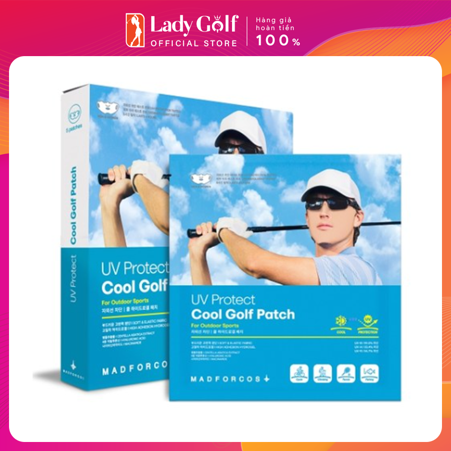 Mặt nạ golf nam chống nắng, ngăn chặn tia UV GOLF PATCH - Hàn Quốc - Hộp 5 miếng