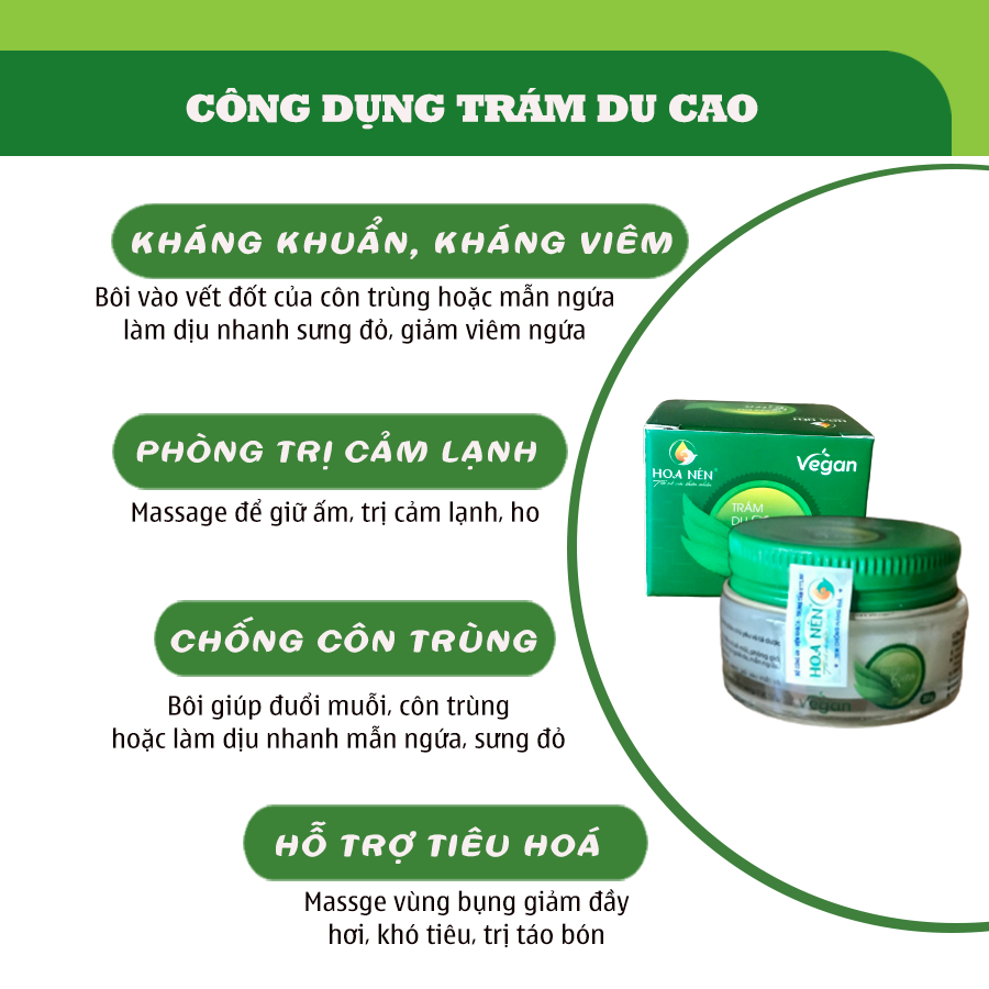 Trám Du Cao - Hoa Nén - 20g - Cao tinh dầu Tràm Huế