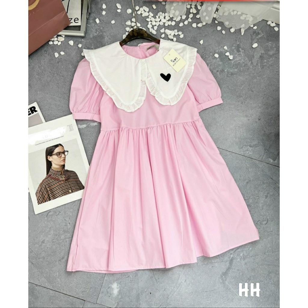 Đầm váy babydoll tay phồng cho bé gái diện đi chơi đi học đẹp size 12-40kg chất lụa mềm mát