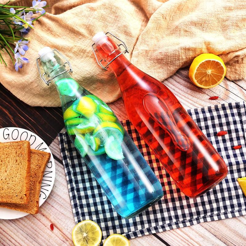 Chai thủy tinh 500ml PHONG CÁCH Ý  Chai thủy tinh 500 ml quai gài