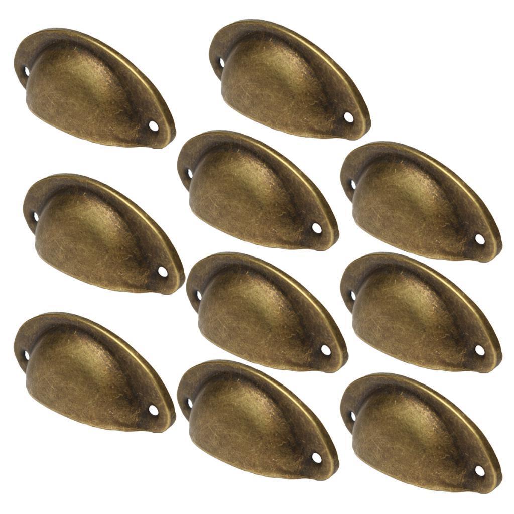 20Pcs Vintage Bronze Cabinet Hardware Bin Cup Drawer Handle Pull 3-Inch Dia