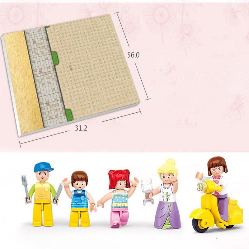 (sẵn hàng 539 mảnh 5 người) Đồ chơi xếp hình lắp ráp lego friends Đồ chơi bé gái biệt thự vườn công chúa Sluban B0535