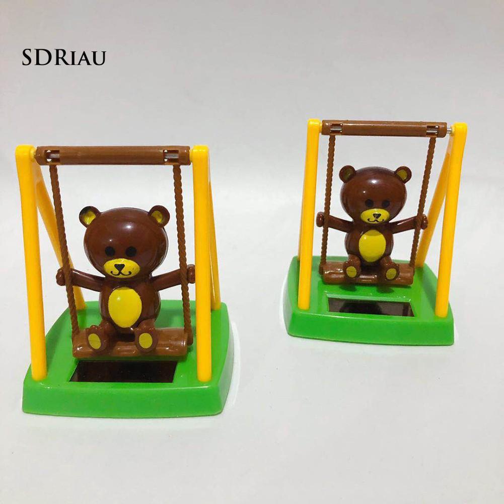 Tượng gấu hoạt hình sử dụng năng lượng mặt trời trang trí xe hơi