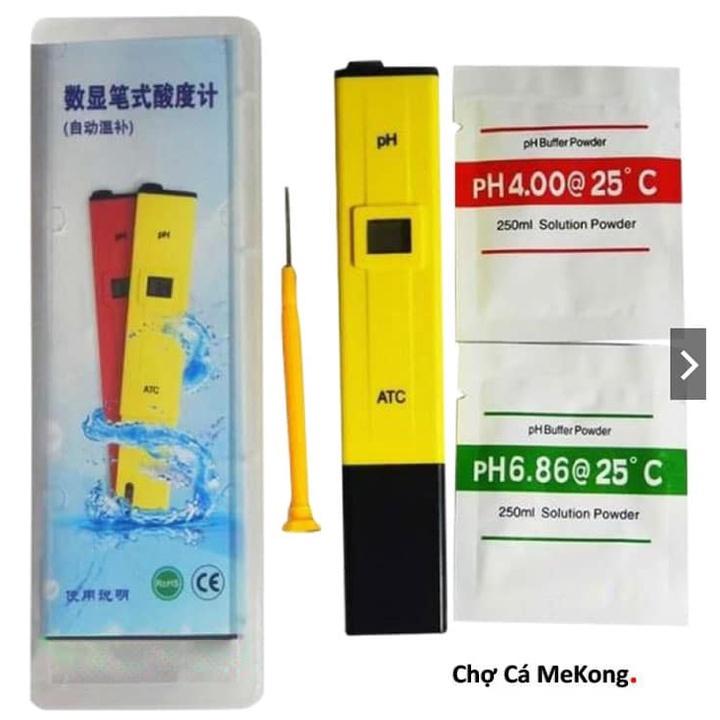 Combo Nhiệt kế điện tử A930 + bút đo PH vàng dành cho hồ cá cảnh