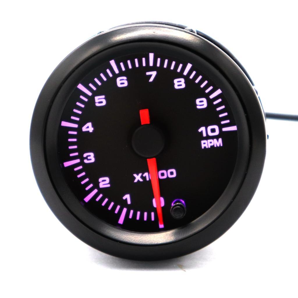 Tachometer 2″ 52mm 7 Color LED Car Pointer Tacho Gauge Meter 0~10000 RPM