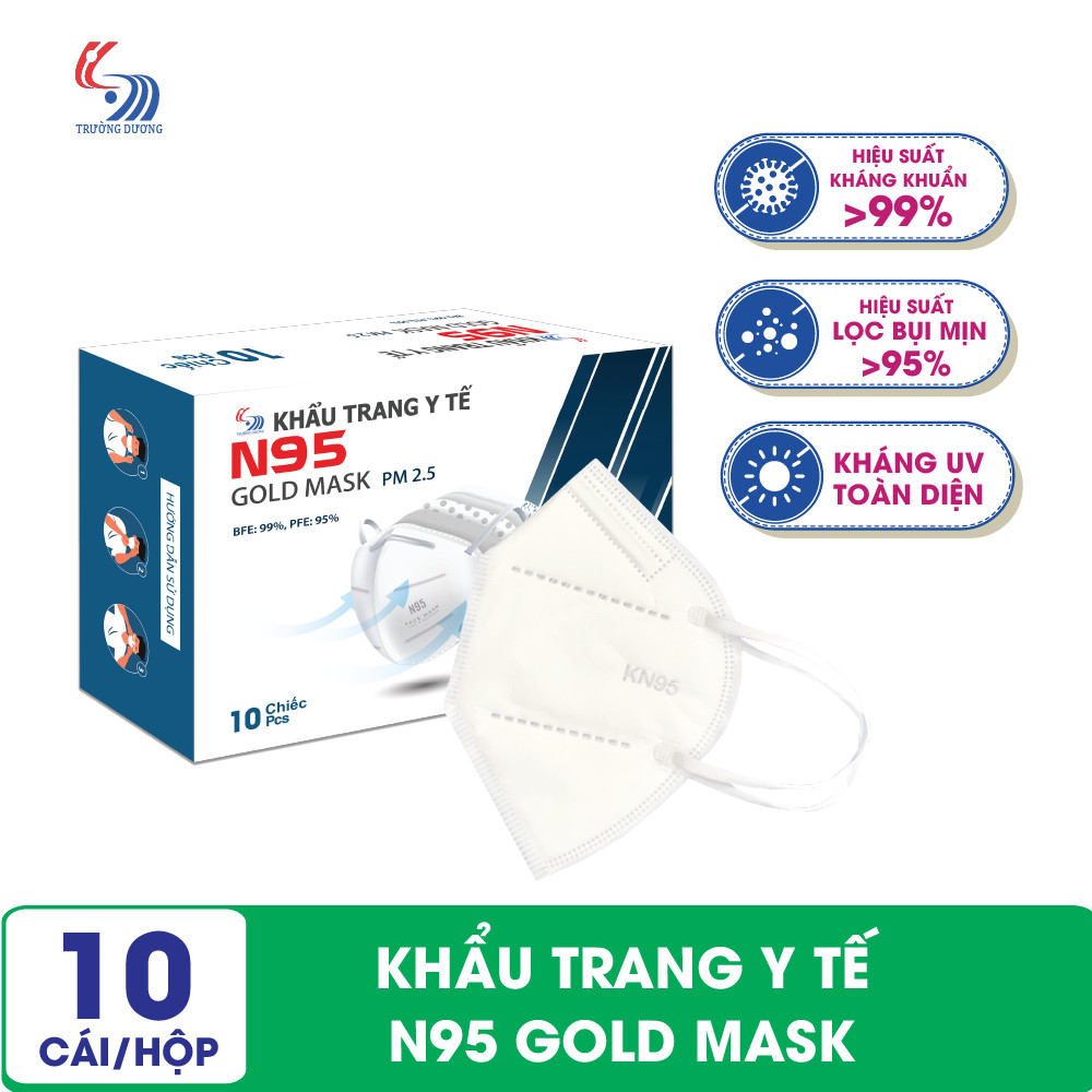 Khẩu trang y tế Trường Dương N95 Gold Mask - Hộp 10 cái