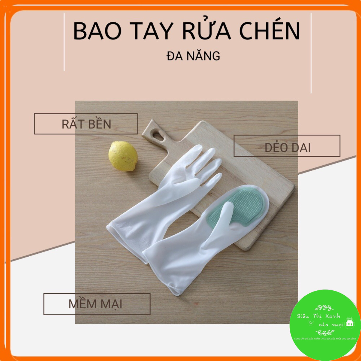 Găng tay rửa chén silicon có gai, bao tay rửa bát có gai tạo bọt, găng tay rửa bát silicon có lớp gai chịu nhịệt