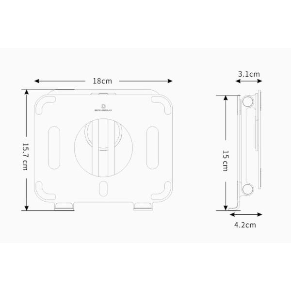 MT88, L04, P61 Giá đỡ ipad nhôm để bàn gấp gọn điều chỉnh độ cao kệ kê đỡ tản nhiệt cho máy tính bảng tablet cao cấp