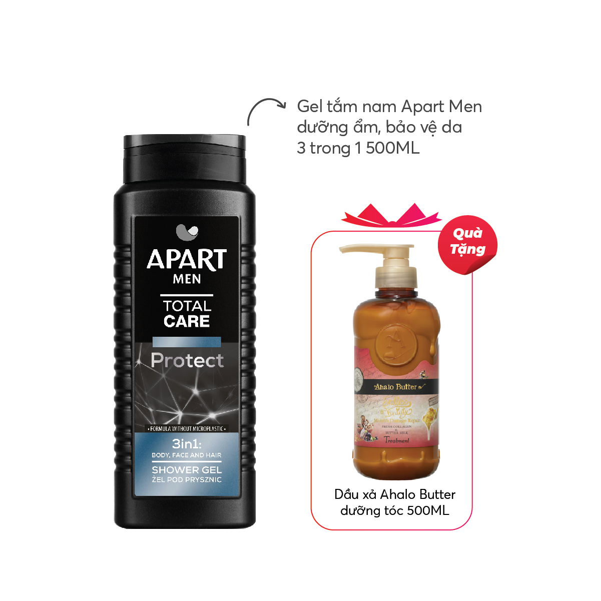 Gel tắm nam Apart Men dưỡng ẩm, bảo vệ da đặc biệt lưu hương 500ML