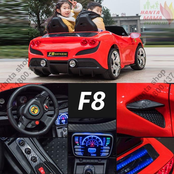 Siêu Xe Ô Tô Điện Trẻ Em Ferrari F8, Xe Điện Cho Bé Tải 150kg