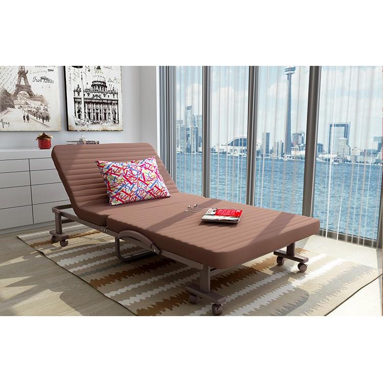 Giường gấp Hàn Quốc rộng 90cm có bánh xe di chuyển khuyến mại 2 bộ ga, 1 túi phủ, 1 gối