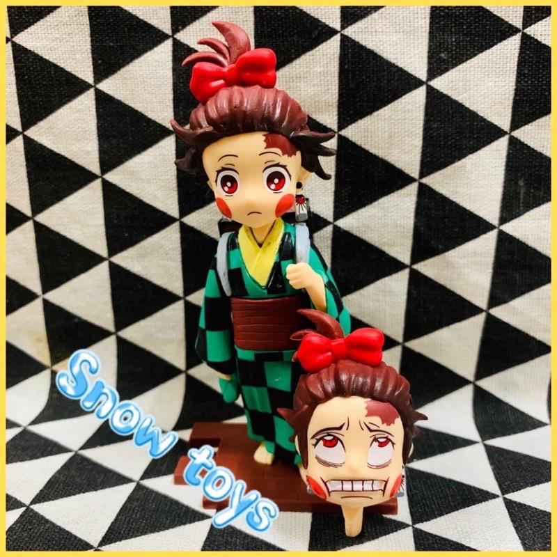 Mô hình Kimetsu No Yaiba Thanh gươm diệt quỷ phố đèn đỏ kỹ viện trấn - Tanjiro Zenitsu Inosuke có 2 đầu để thay thế