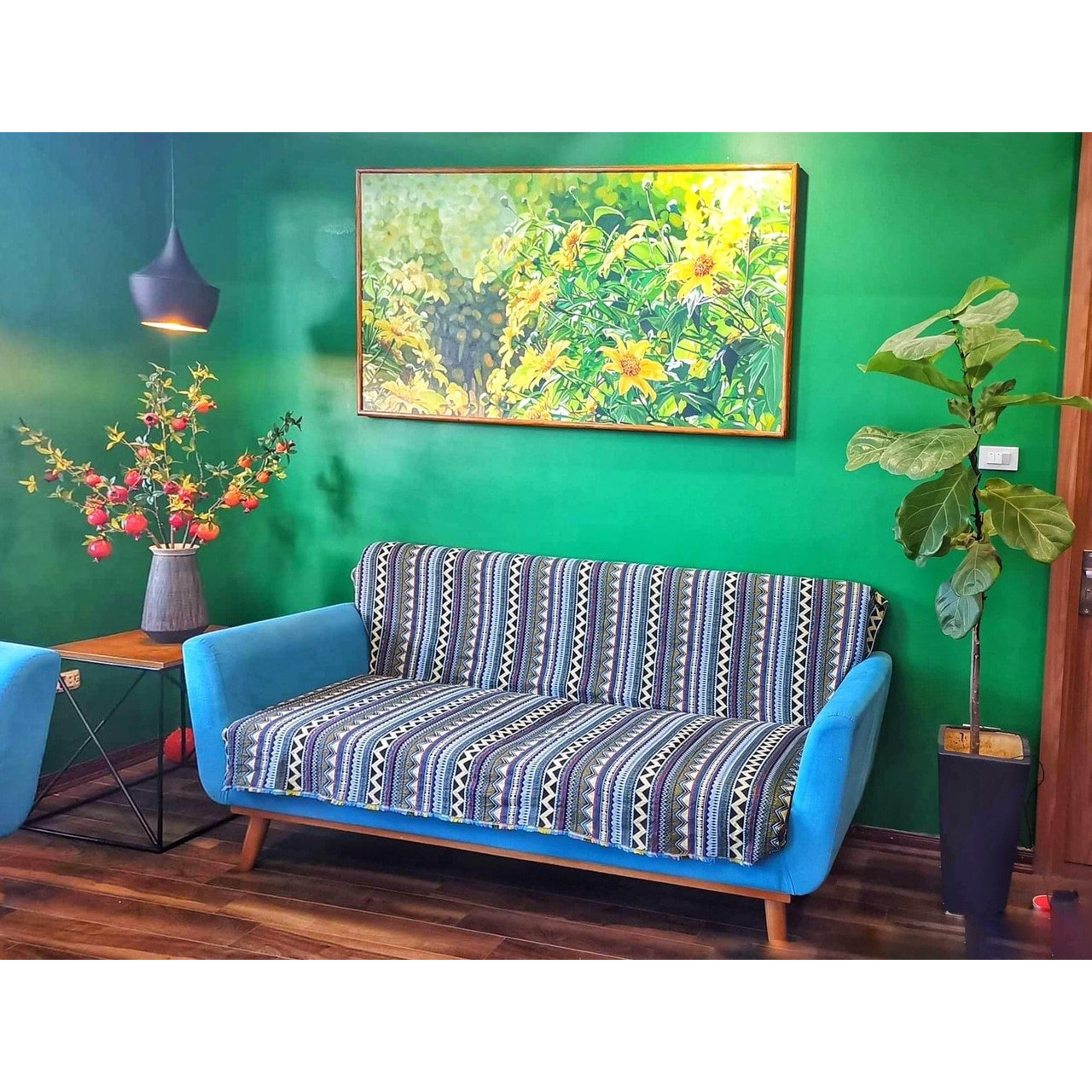 Thảm Vải Thổ Cẩm Phủ Ghế Sofa, Khăn Trải Bàn,  Thảm Trải Sàn CTC03 - Trang Trí Phòng Khách, Phòng Ngủ