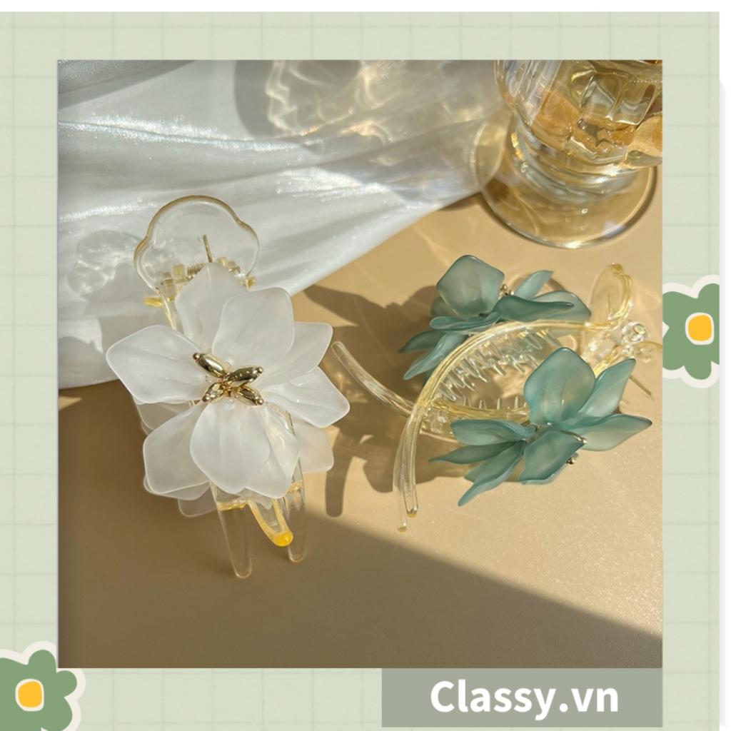 Kẹp càng cua, kẹp tóc Classy cỡ nhỏ, kẹp đính hoa sang trọng PK1615