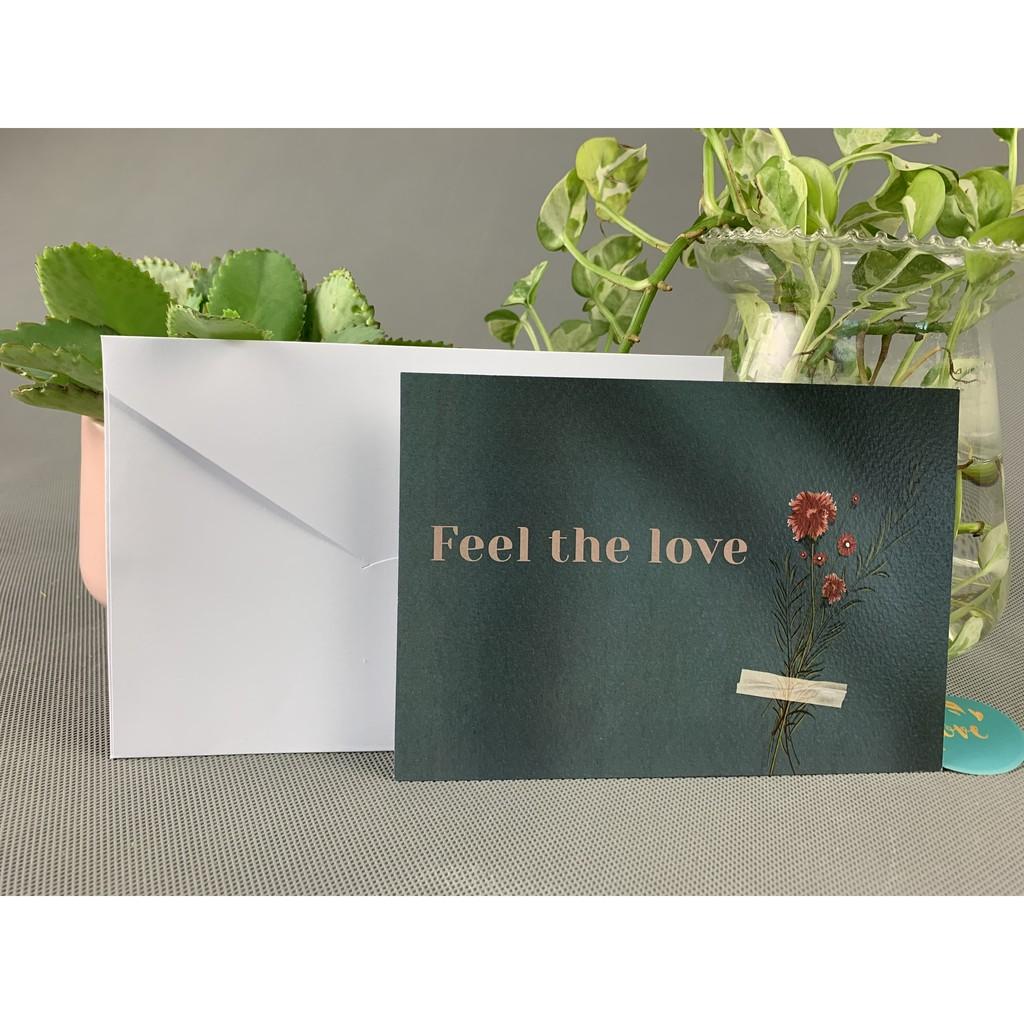 Thiệp tình yêu love card đẹp thiết kế hiện đại in giấy mỹ thuật ánh trai kích thước12x17cm kèm phong bì kraft