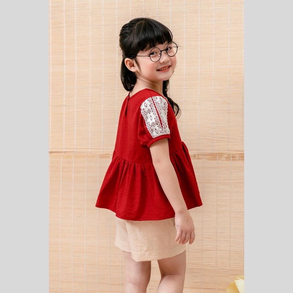 Đồ bộ bé gái ngắn tay cao cấp Freedy KBN2204
