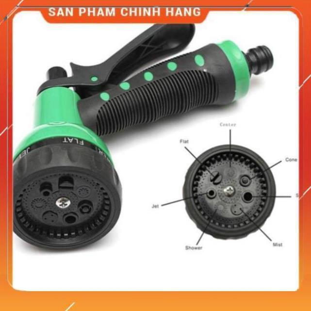 Bộ vòi xịt nước tưới cây đa năng 7 chế độ kèm dây tưới lò xo 15m 206791-2