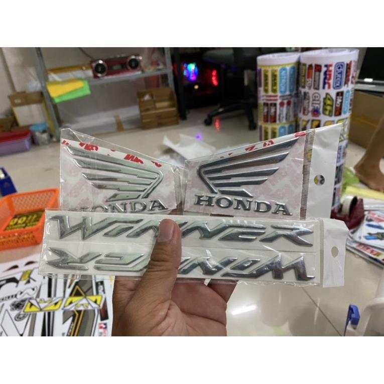 Combo cặp tem winner và cánh chim honda xanh bảo hành màu sắc vĩnh viễn