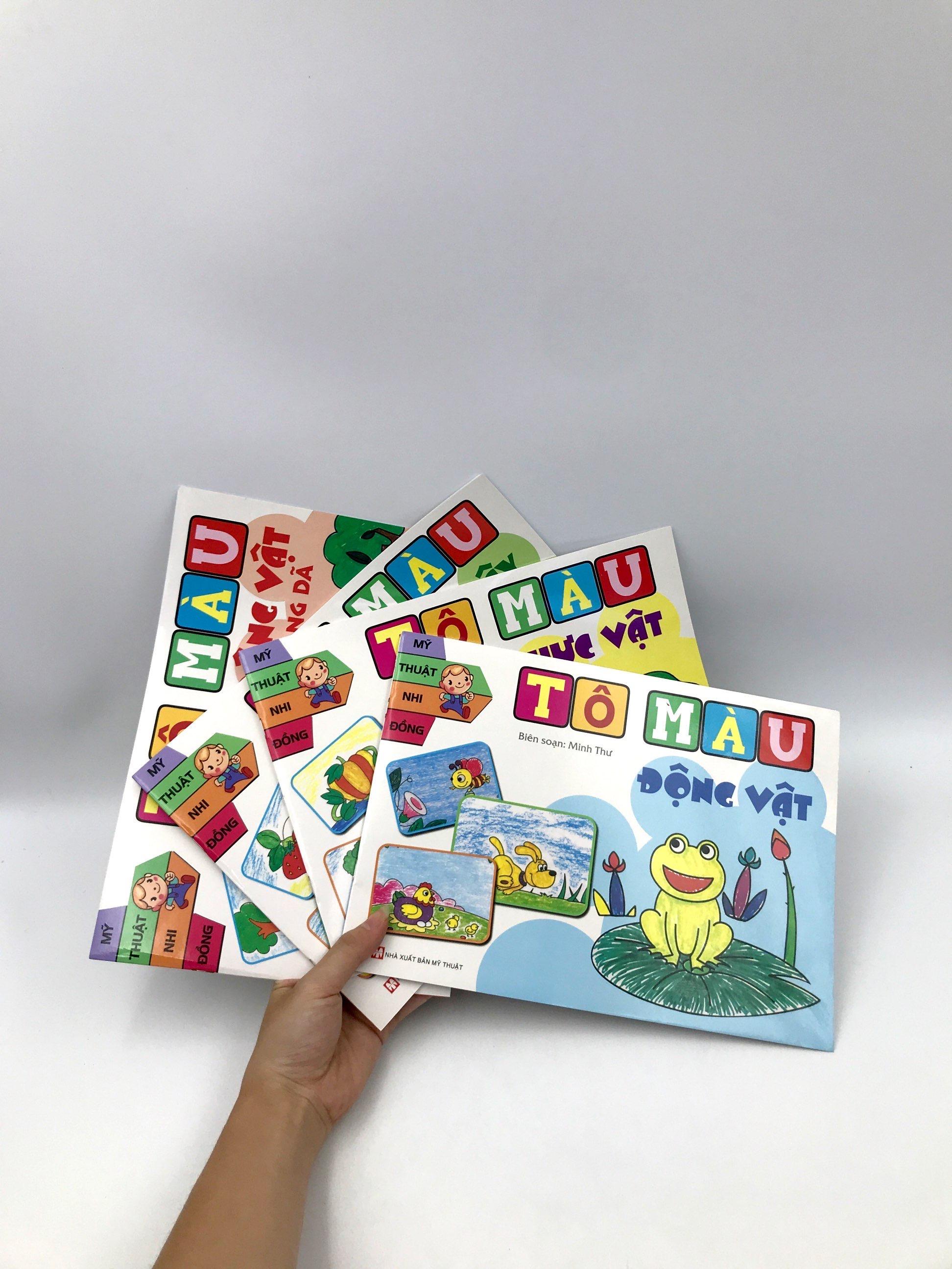 Bộ Sách Mỹ Thuật Nhi Đồng - Tô Màu: Động Vật + Thực Vật + Động Vật Hoang Dã + Trái Cây