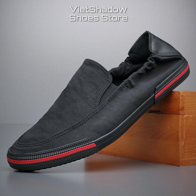 Slip on nam - Giày lười vải nam cao cấp - Mũ giày bằng polyester (gió) 4 màu tuyệt đẹp - Mã 20610