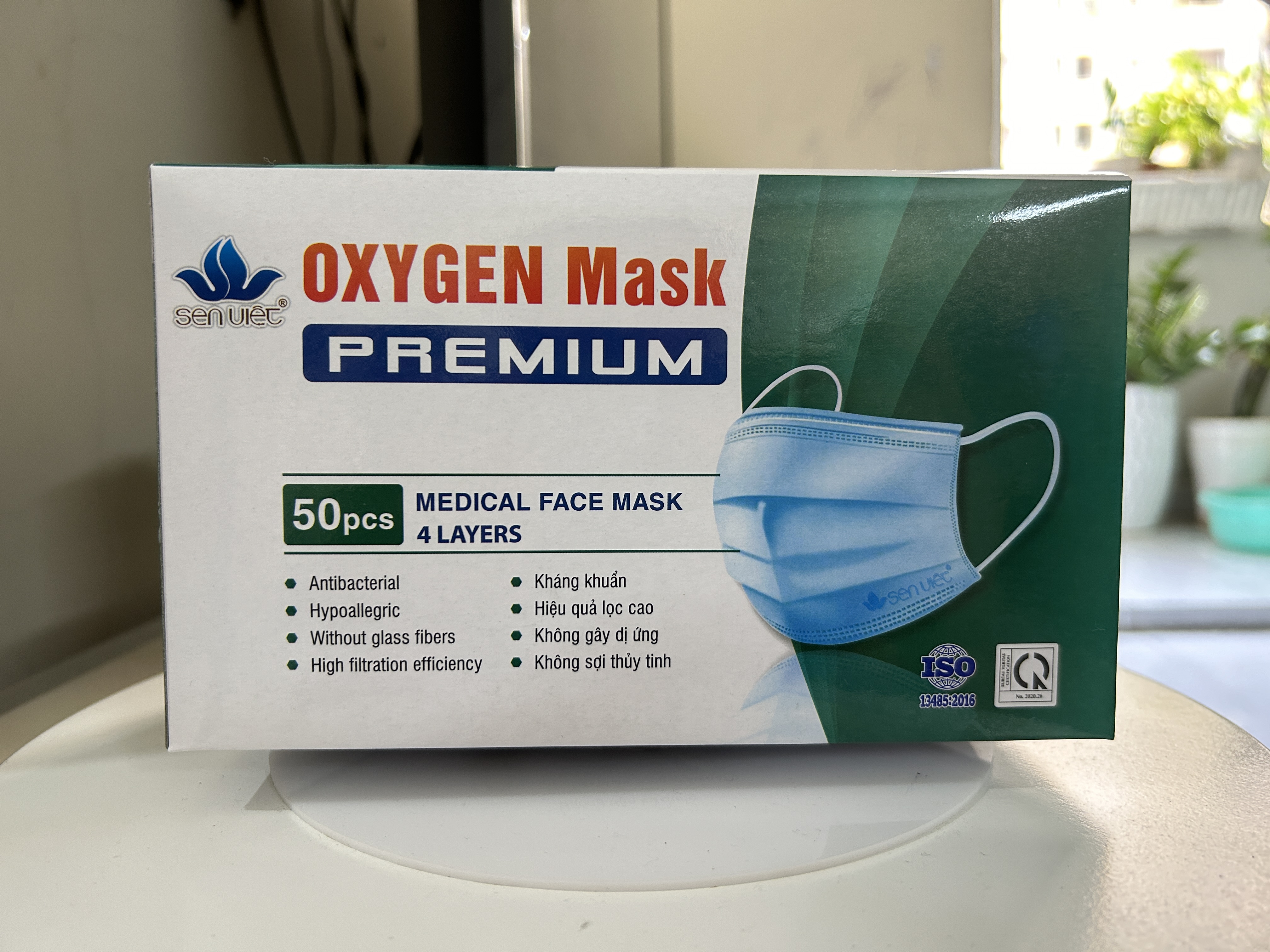 Khẩu trang y tế 4 lớp Sen Việt_Oxygen Mask - Hộp 50 Cái