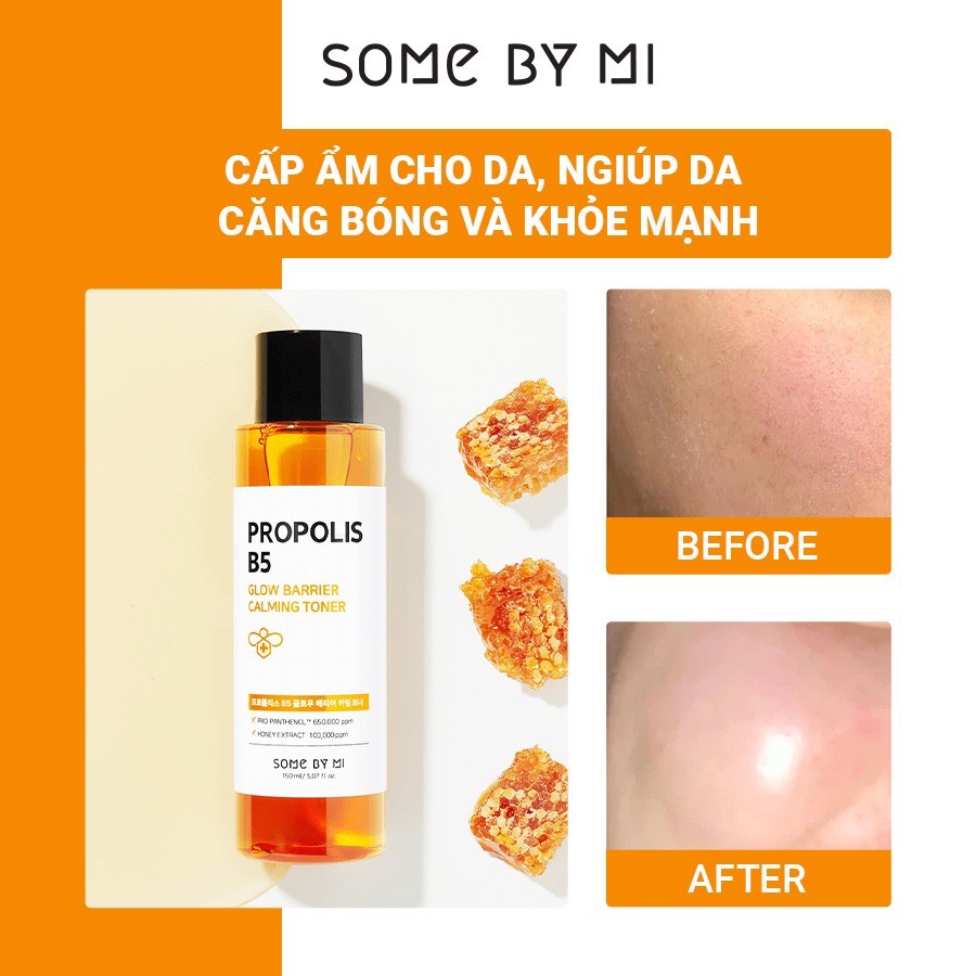 Some By Mi nước hoa hồng Propolis B5 Glow Barrier Calming Toner 150ml