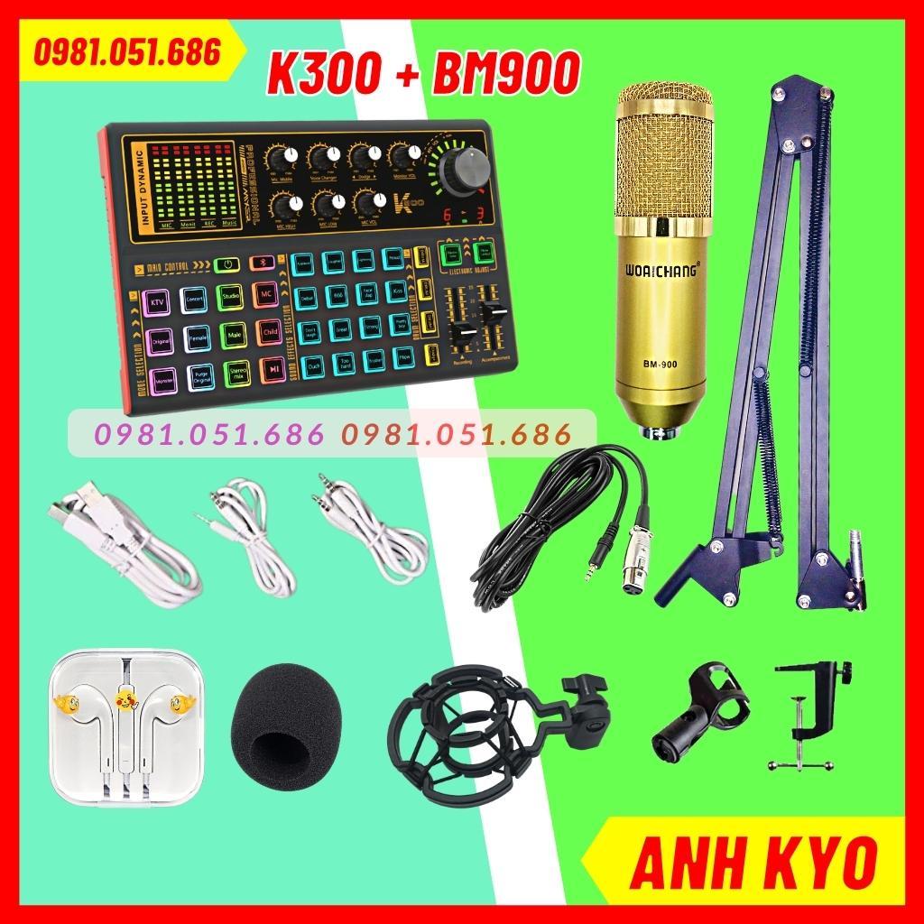 Bộ mic thu âm, mic livestream H9 2021 BM900 có bluetooth, tiếng cười vỗ tay, autotune, chế độ giả giọng đàn ông phụ nữ