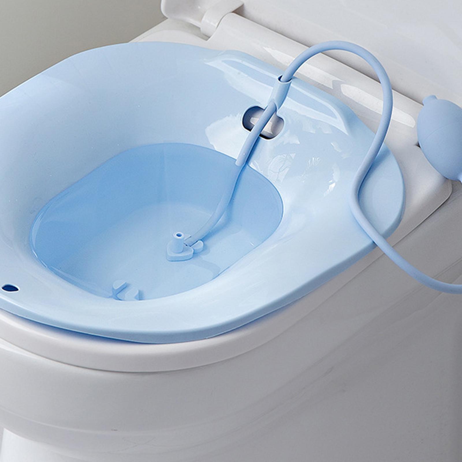 Sitz Bath Toilet Seat with Flusher for Postpartum Hemorrhoids