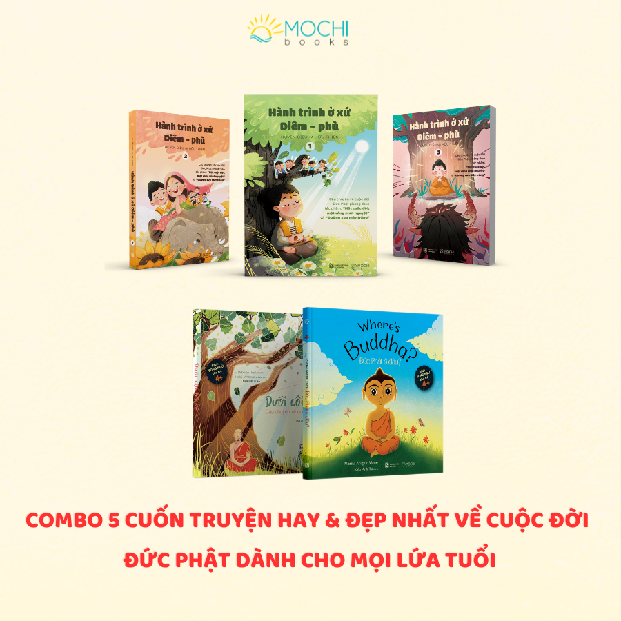 Sách - Combo 5 cuốn: Hành trình ở xứ Diêm-phù , Dưới cội bồ đề, Đức Phật ở đâu - Tủ sách hạt mầm tâm bụt
