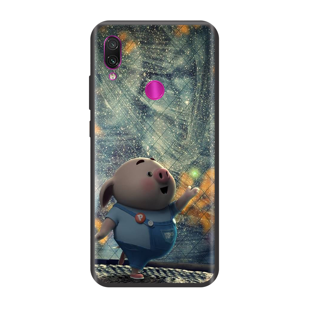 Ốp lưng TPU viền dẻo cho điện thoại XIAOMI REDMI NOTE 7 PRO Hình Heo Con Chạy Bộ