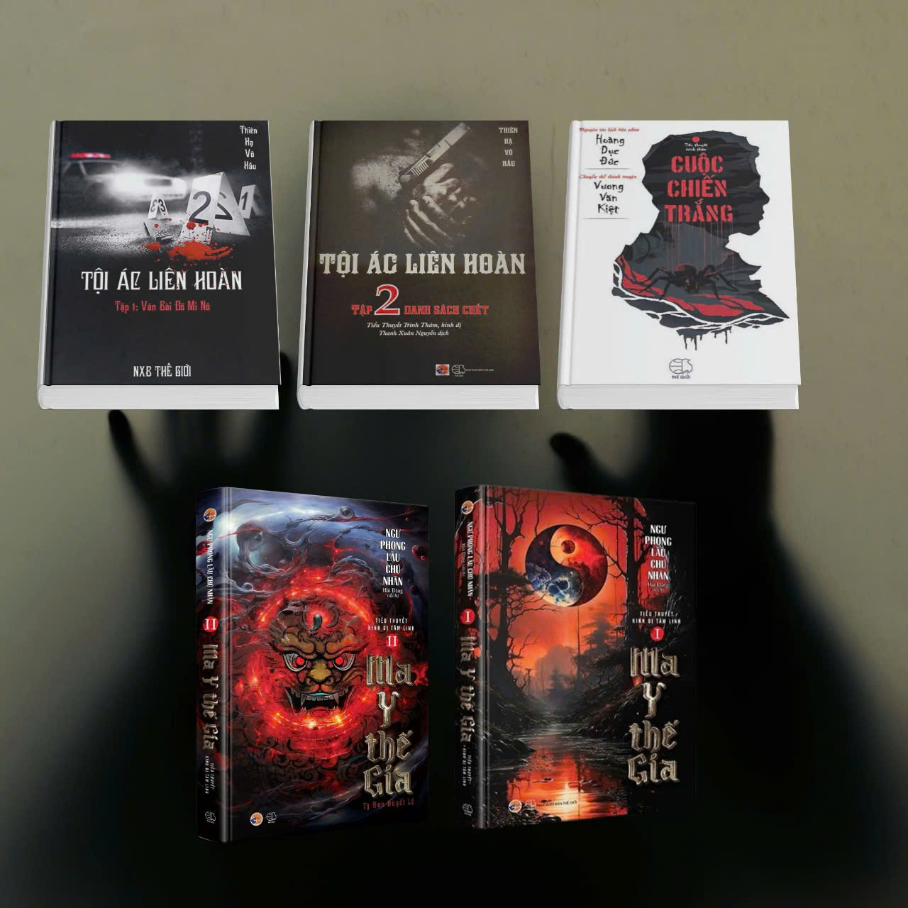 ComBo 3 tác phẩm Trinh thám, kinh dị tâm linh. Bộ Ma Y Thế Gia, Bộ Tội Ác Liên Hoàn, Cuộc Chiến Trắng