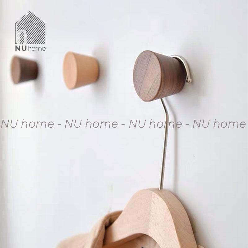 Móc gỗ treo đồ gắn tường hình nón