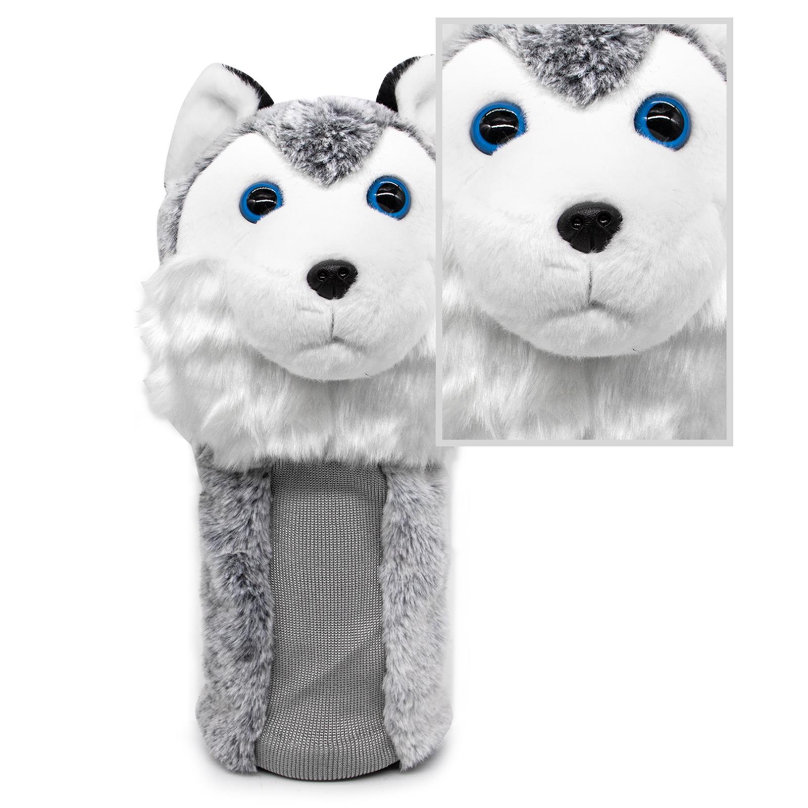Golf Club Headcover, Wood Head Cover Long Neck Protector for 460cc Driver ,Gray and White