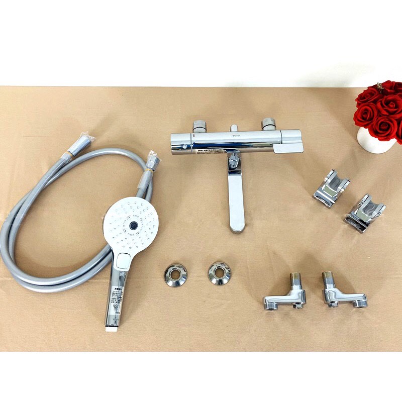 Sen tắm Nhật nội địa Toto TBV03404J khống chế nhiệt độ mạ Nickel Chrome.