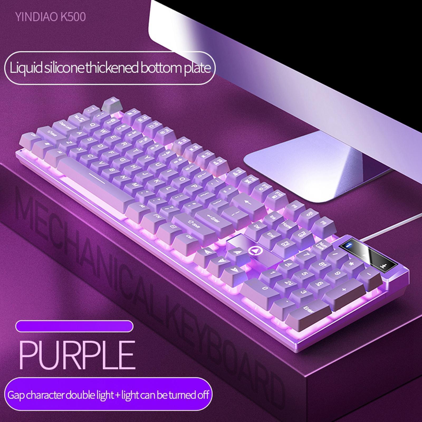 Mechanical Gaming Keyboard USB LED Lighting for Game Office , , 435x130x25mm
