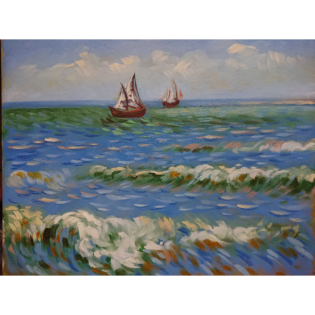 Tranh Sơn Dầu Vẽ Tay 30x40cm - Biển