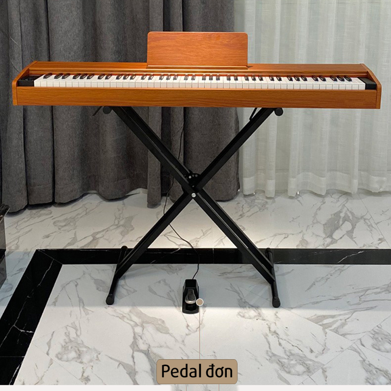 Đàn Piano Điện Tử Gỗ 88 Phím Tiêu Chuẩn Có Kèm Pedal Âm Thanh Chân Thực Có Kết Nối Cổng USB MIDI