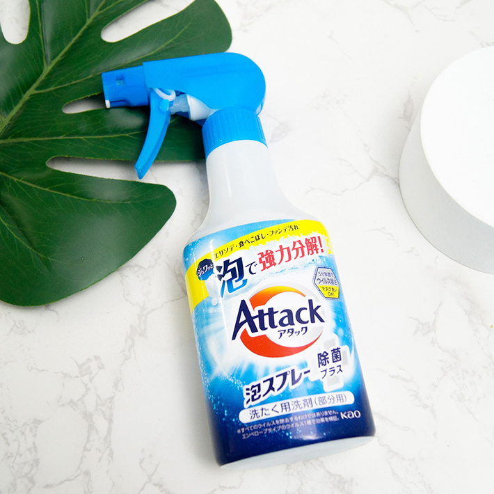 Chai xịt tẩy trực tiếp cổ áo,tay áo cao cấp KAO Attack Nhật Bản 300ml