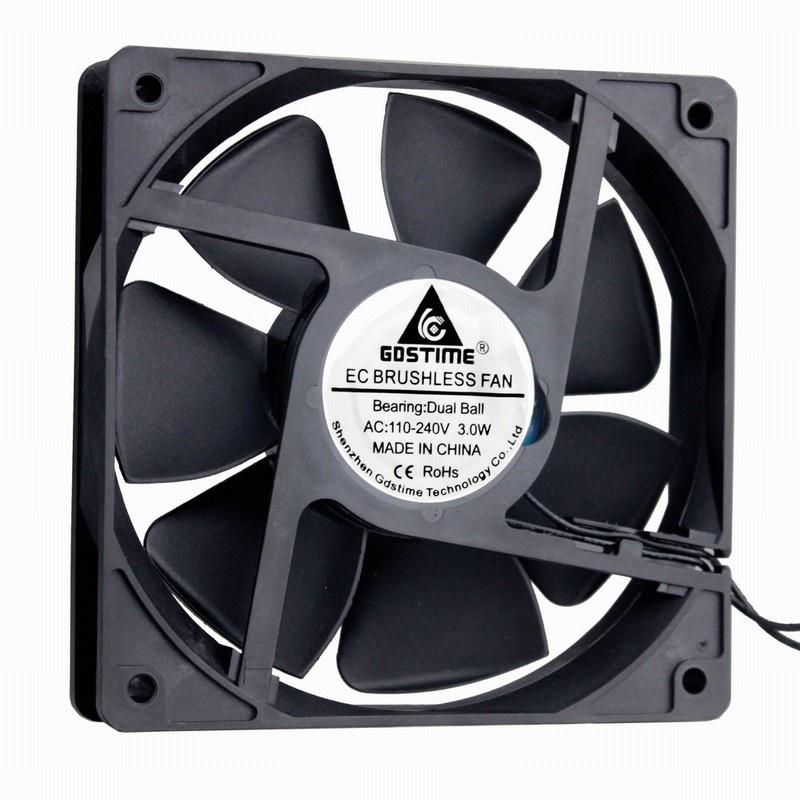 1 Pcs Gdstime 86CFM Electric Cooling Cooler AC 11V 111V 11V 130V 140V 1700RPM 1111B EC Motor Fan 11cm DC 11mm x 11mm 1 Wire