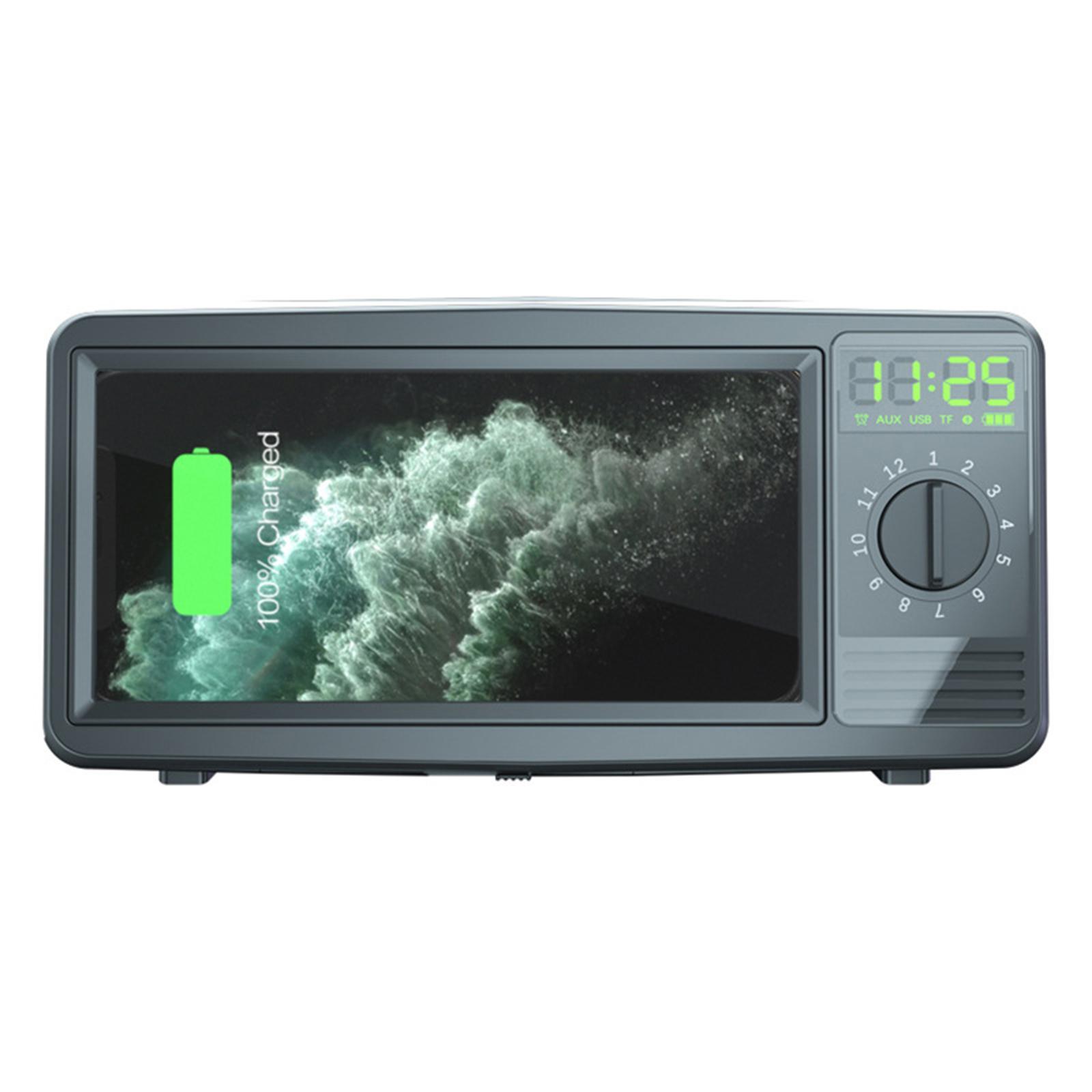 Bedroom Alarm Clock Bluetooth Speaker Cell Phones Wireless Charging Charger