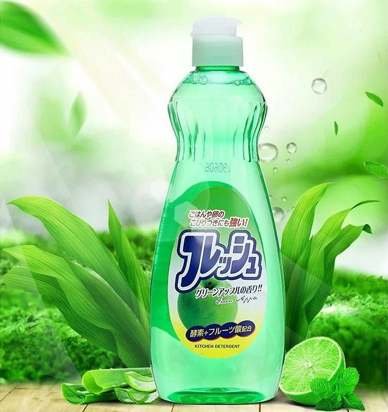 Nước rửa chén bát rau củ quả, đồ ăn dặm cho bé Rocket 600ml - Made in Japan