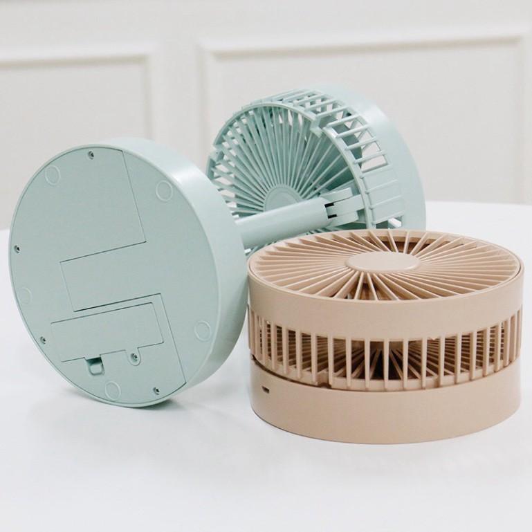 Quạt mini tích điện để bàn gấp gọn xoay 180 độ Quạt mini nhỏ gọn tiện lợi dễ dàng mang theo