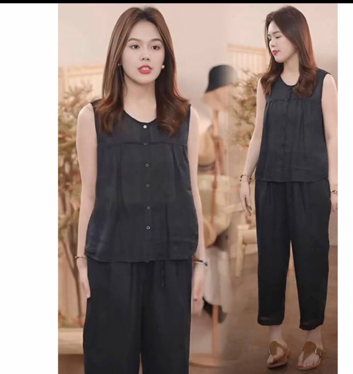 Đồ bộ nữ big size, chất liệu vải mát, form rộng thoải mái, quần áo trung niên sang, quý phái NeSa Shop