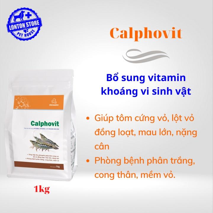 Calphovit Tôm - Bổ sung vitamin, khoáng,vi sinh vật giúp tôm cứng vỏ, lột vỏ đồng loạt, mau lớn, nặng cân, gói 1kg