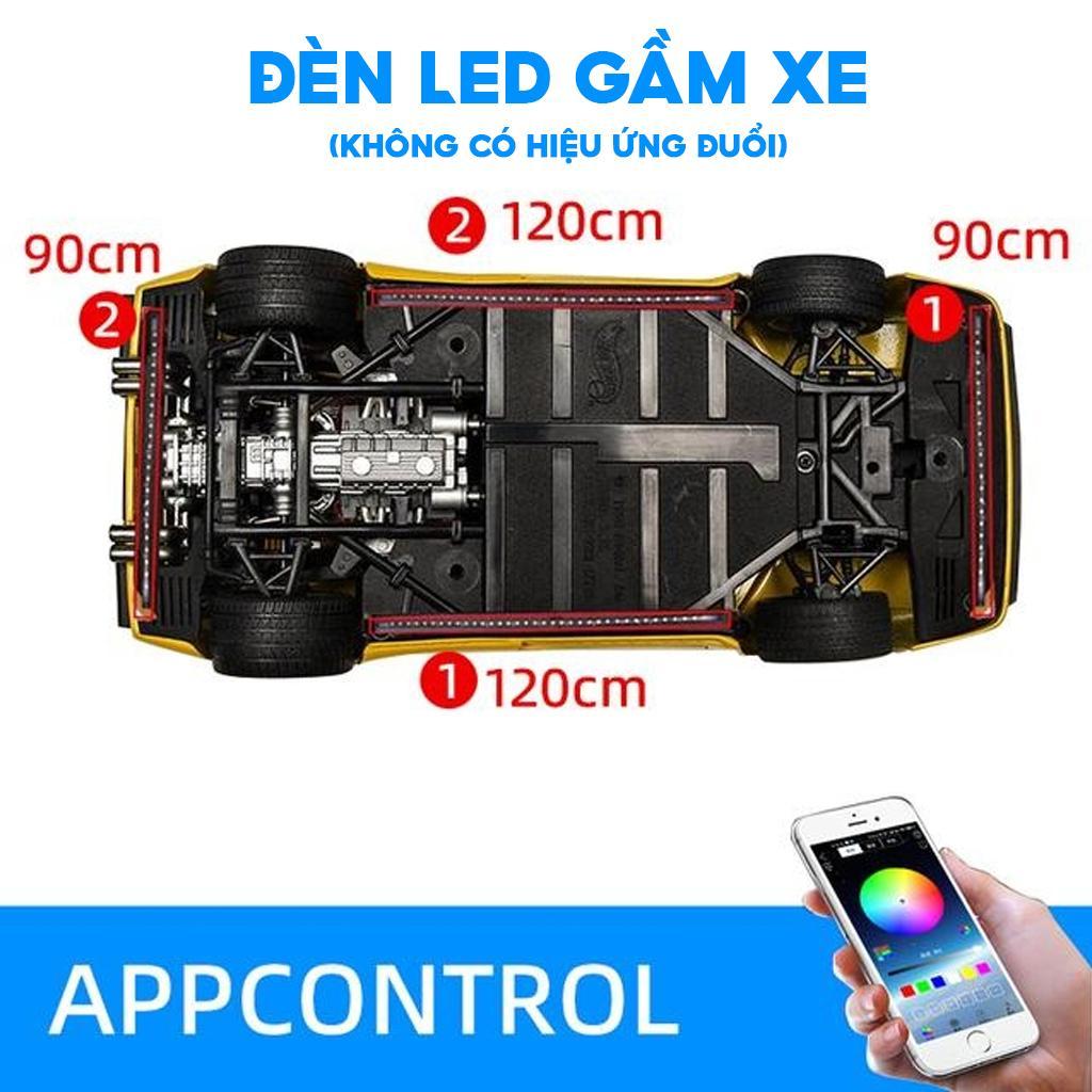 Bộ Đèn LED Gầm Xe ô tô,Dải Đèn Led RGB Điều Khiển Bằng APP Hoặc Remote Chống Nước Độ Bền Cao
