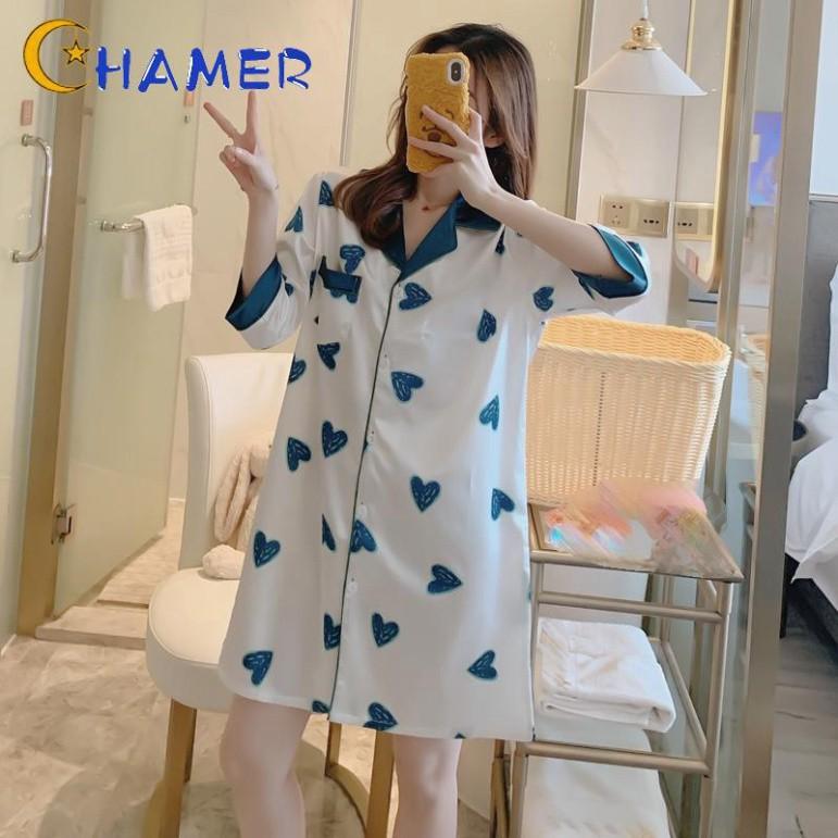 Đầm Ngủ Pijama Mặc Ở Nhà Cho Nữ