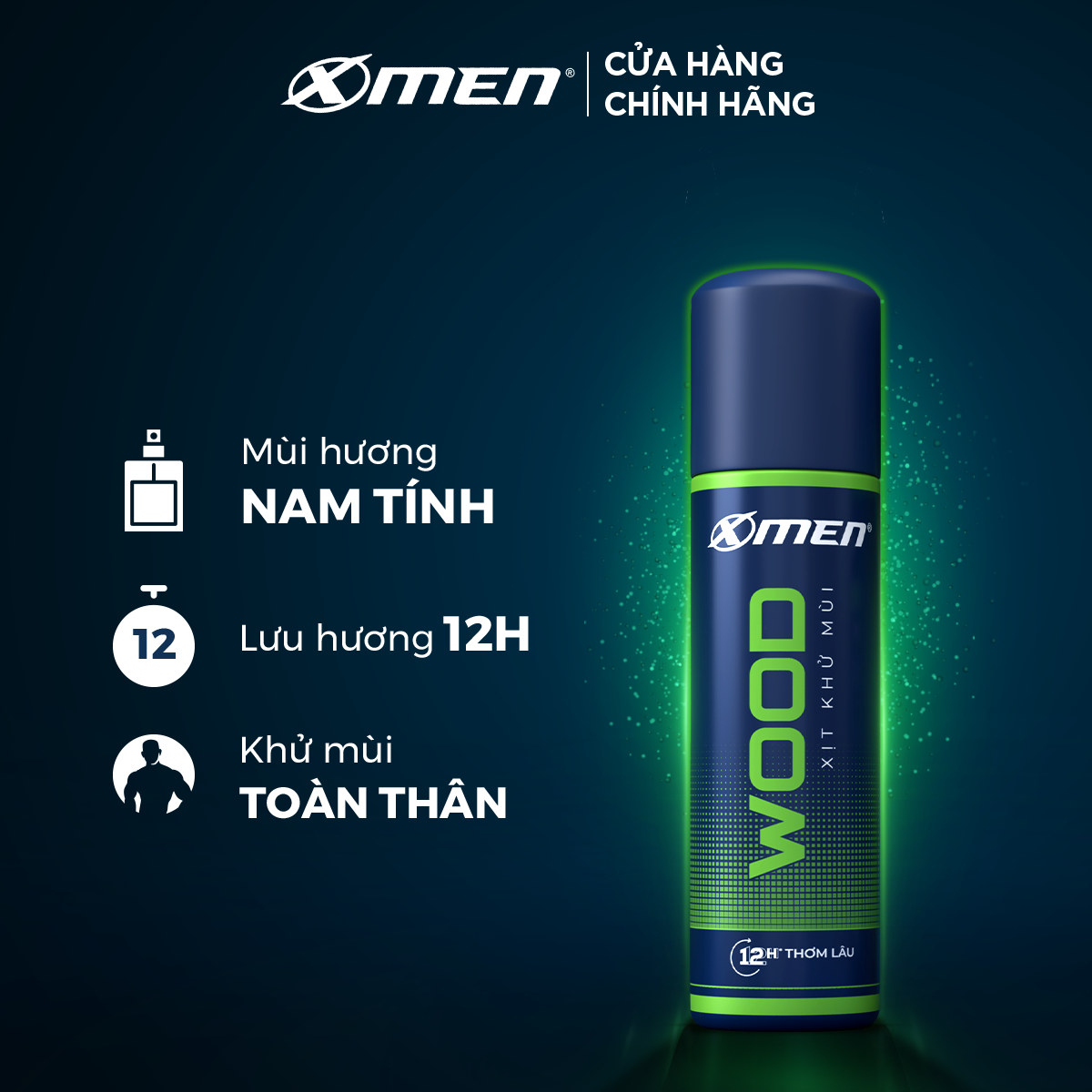 Combo 2 Xịt khử mùi X-men Wood 140ml/chai