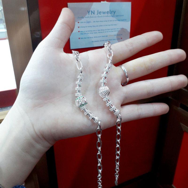 Lắc tay bạc cao cấp đính đá  YN JEWELRY