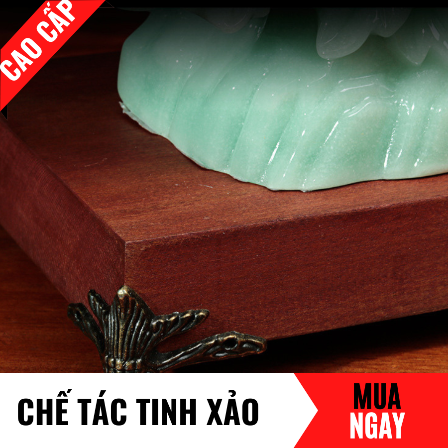 Tượng Như Ý Trang Trí Phong Thủy Bằng Đá Băng Ngọc Cao 27cm